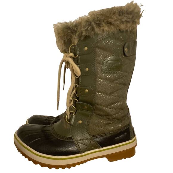 Sorel Tofino Il Boot Womens Style : Nl2333 Peatmoss Green Black Womens Size 6 - Picture 1 of 8